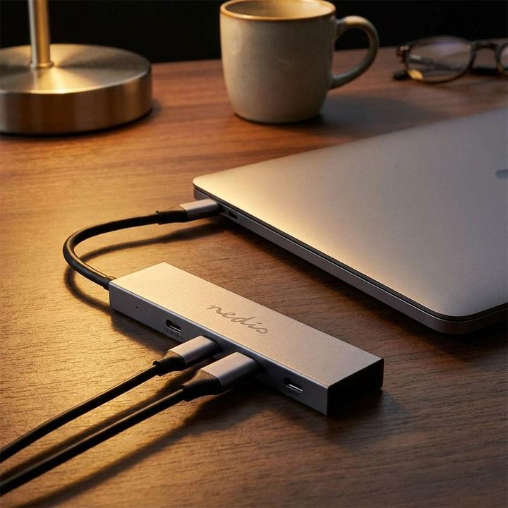 Immagine prodotto Nedis Hub USB | 1x USB-C™ 3.2 Gen 2 Maschio | USB-C™ 3.2 Gen 2 Femmina con PD 3.0 / 3x USB-C™ 3.2 Gen 2 (USB-C, 4 porte)