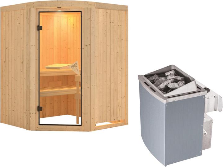 Produktbild Karibu Sauna Asmada Eckeinstieg (Ohne Ofen)