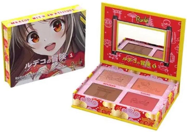 Actual product image Rude Cosmetics Rude Manga Collection Blush Highlighter Contour Palette