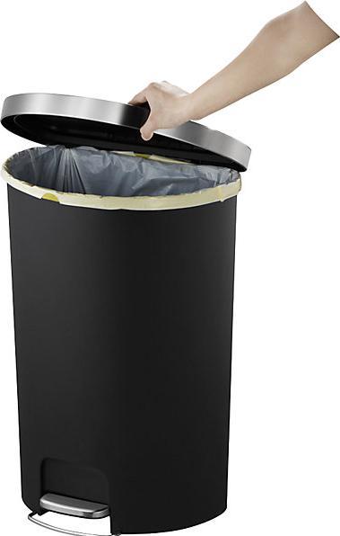 Image du produit EKO Poubelle à pédale Hana mi-ronde, capacité 55 l, l x h x p 365 x 670 x 480 mm (55 l)