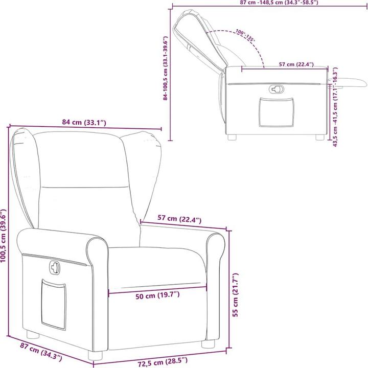 Actual product image vidaXL Relaxsessel