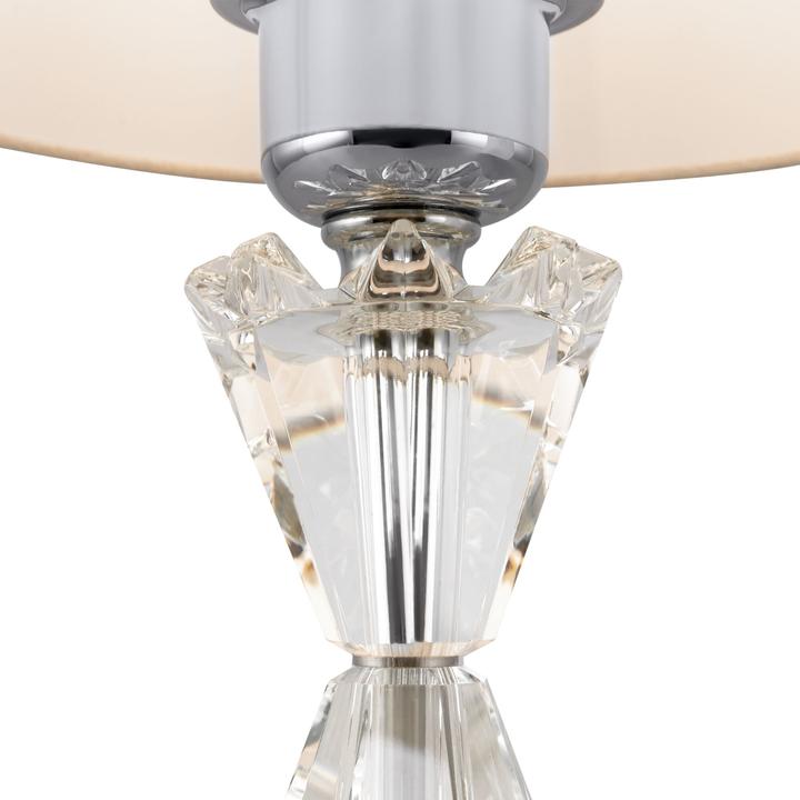 Produktbild Maytoni Florero klassische Tischleuchte E27 46cm Chrom Weiss Baumwolle (E27)