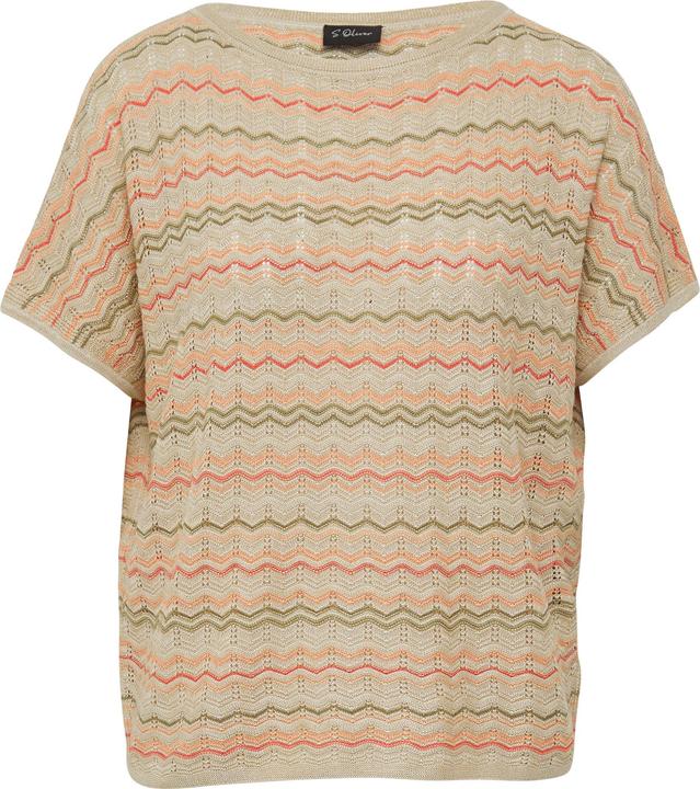 S.Oliver Strickpullunder Stricktop mit Zick-Zack-Muster im Relaxed Fit