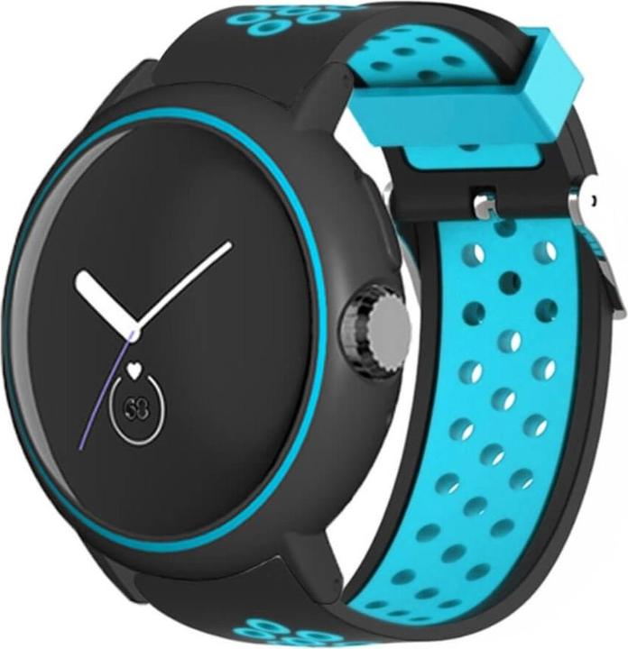 Cover-Discount Google Pixel Watch - Geperforeerde sportarmband blauw (Silicone)