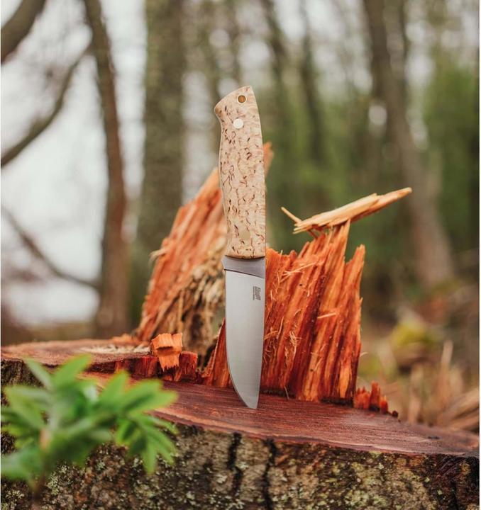 Produktbild Brisa Trapper 95 N690 Curly Birch Flat Bushcraft (9.50 cm)