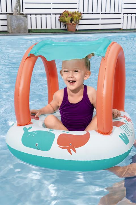 Actual product image Bestway Comfort Plush Shaded Inflatable Baby Boat Float