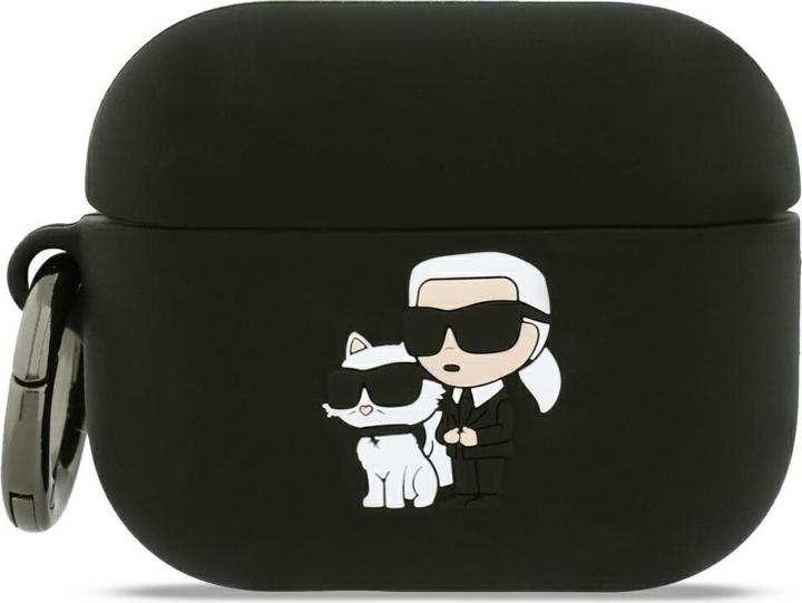 Produktbild Karl Lagerfeld - Silicone Karl&Choupette Head 3D (KLAP3RUNKC) - Apple AirPods Pro 3 - Black (Kopfhörer Hülle)