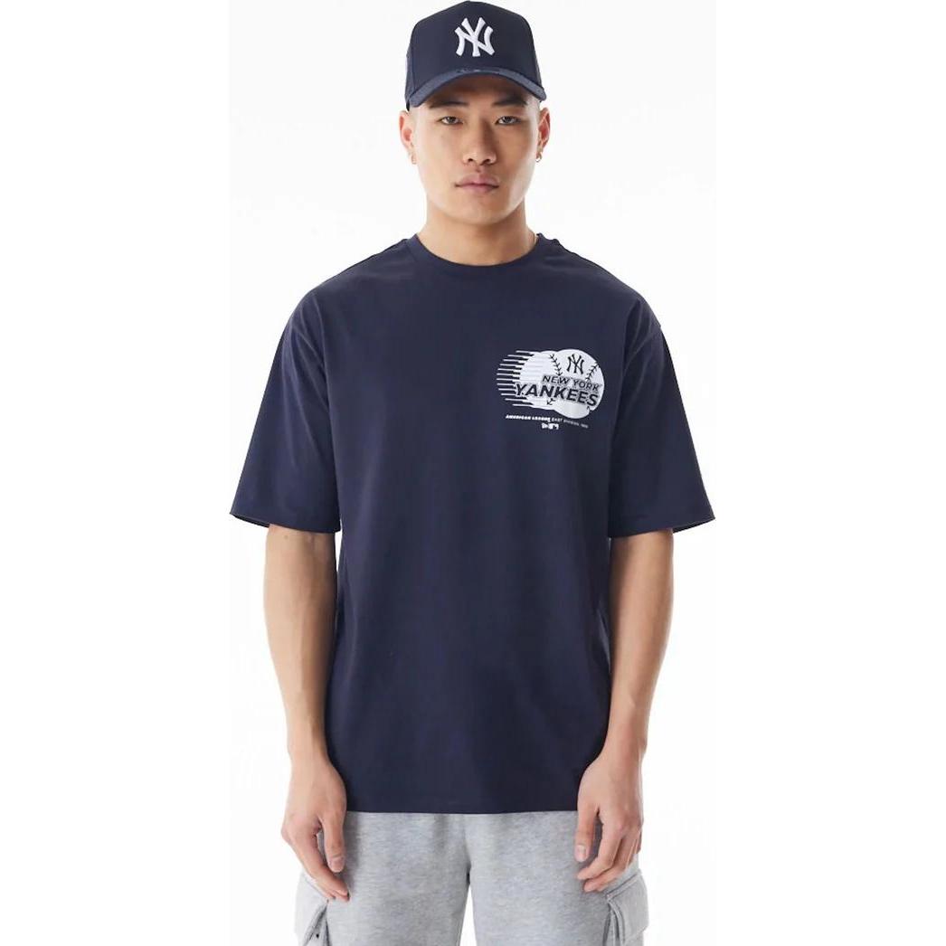 New Era, Herren, Shirt, t-shirt new york yankees baseball graphic, Blau, (M)