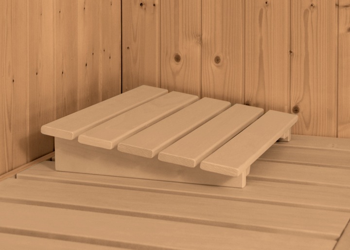 Actual product image Karibu Sauna Sodin front entry, wreath (4.5 KW Bio external control)