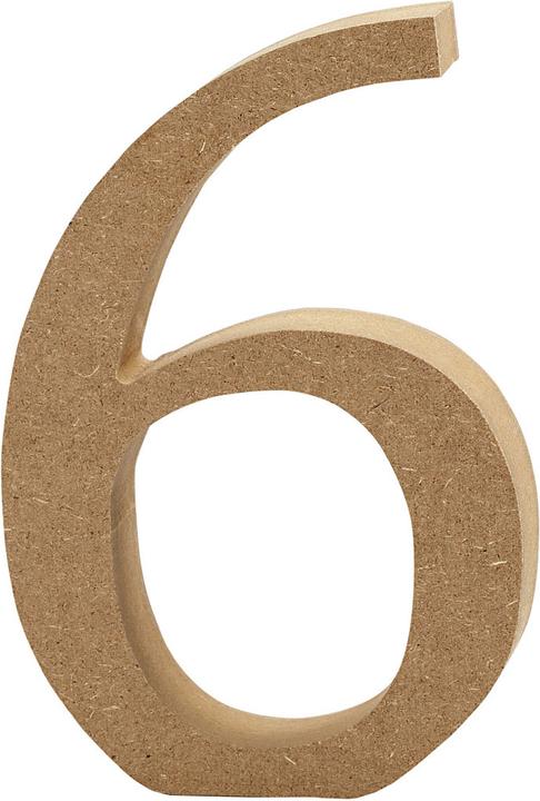 Actual product image Creativ Company Cijfer 6 MDF 8cm, 1st.
