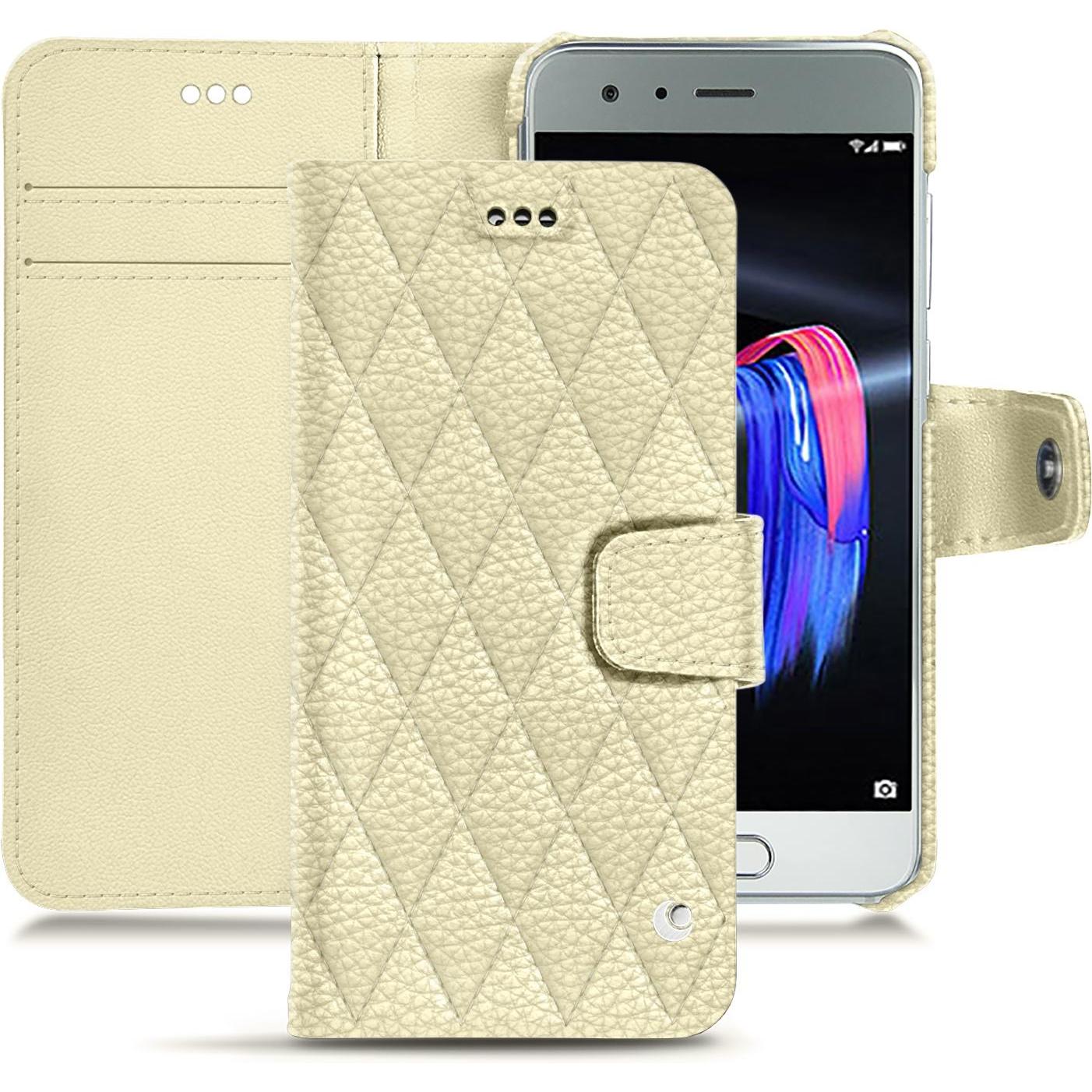 Noreve Lederschutzhülle Wallet (Honor 9), Smartphone Hülle, Weiss