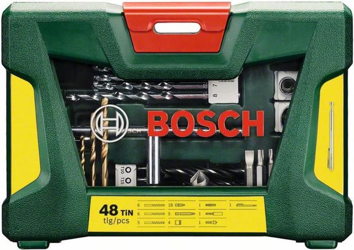Actual product image Bosch Zubehör V-Line TiN drill and bit set, 48 pieces, with magnetic rod and countersink (Hexagonal (hexagonal) M5, Cross Phillips PH M2, Hexagon socket TX M20, Screw slot M6, Hexagonal (hexagonal) M4, Cross Phillips PH M1, Hexagon socket TX M15, Cross Pozidriv PZ M3, Hexagon socket TX M30, Screw slot M4, Cross Phillips PH M3, Cross Pozidriv PZ M2, Hexagon socket TX M10)