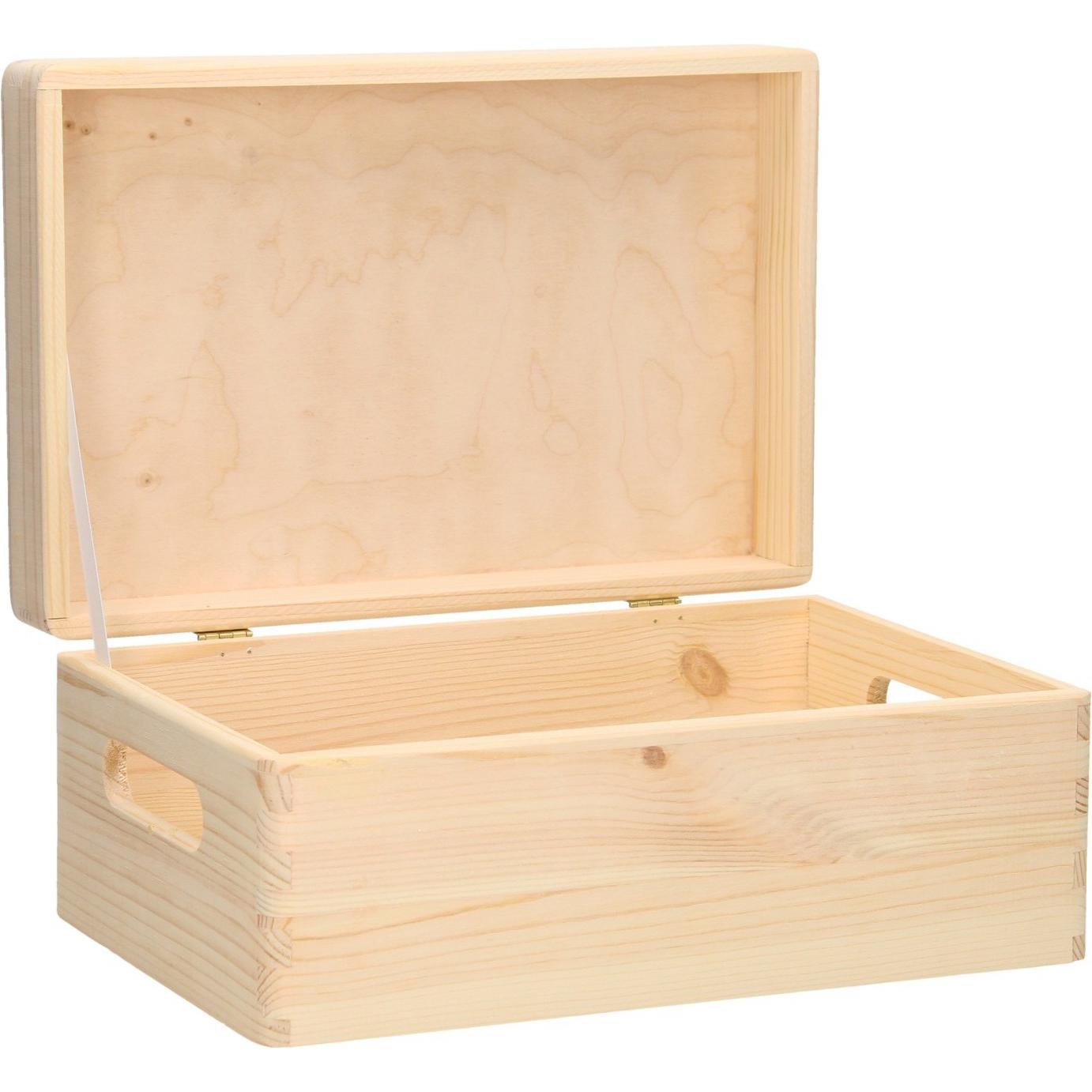 Thumbnail - Playwood Aufbewahrungsbox Rechteckklappe Deckel Kiefer Klein