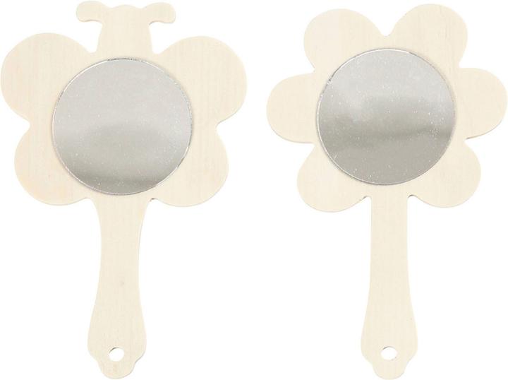 Actual product image Creativ Company Versier je Houten hand mirror, 2st.
