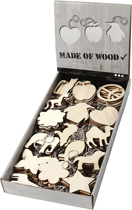 Actual product image Creativ Company Versier je Houten Sleutelhanger, 128st.
