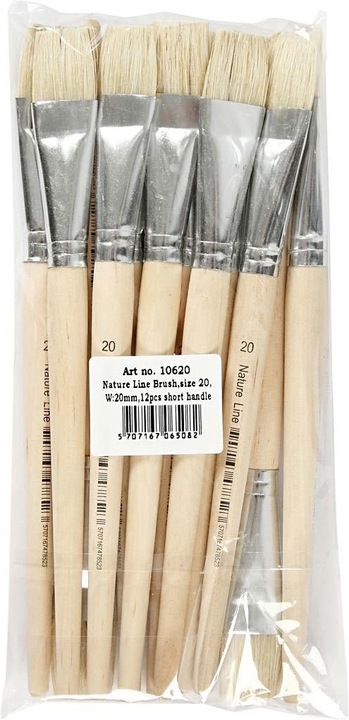Creativ Company Houten Kwasten - Nr. 20, Korte Steel, 12st. (20 mm)