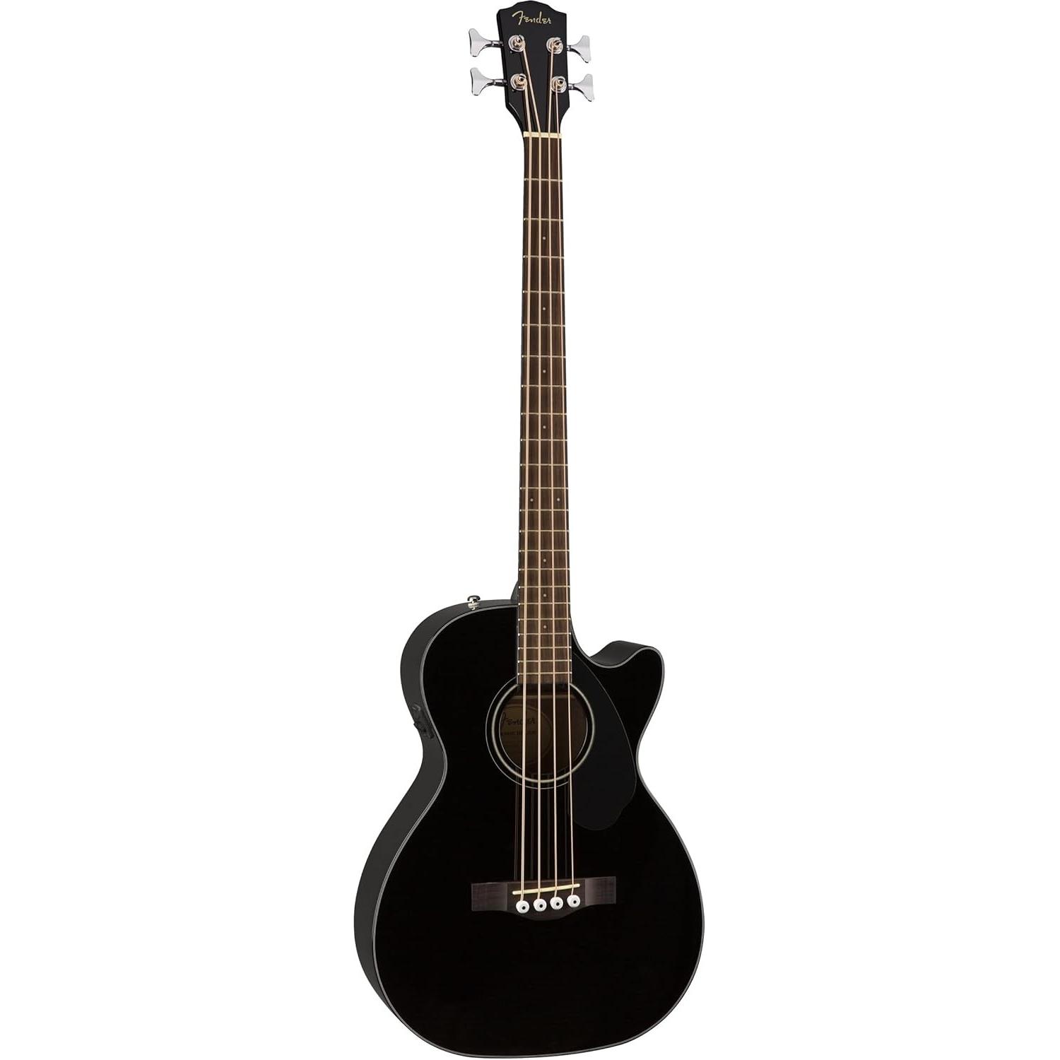 Fender CB-60SCE Bass guitar, black (Basso acustico, Mogano (fondo e fasce), Piano in abete massiccio), Chitarra, Nero