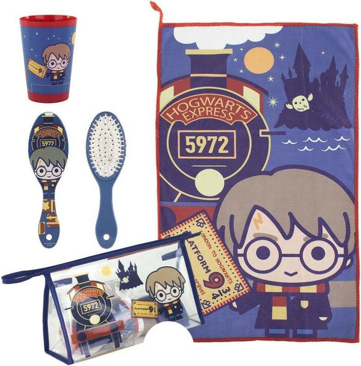 Image du produit Cerda Trousse de toilette avec accessoires Harry Potter 4 pièces rouge