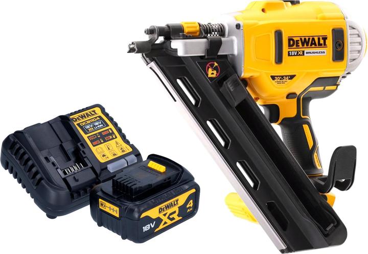 DeWalt DCN 692 M1 Akku Streifennagler 18 V 50 - 90 mm Brushless + 1x Akku 4,0 Ah + Ladegerät
