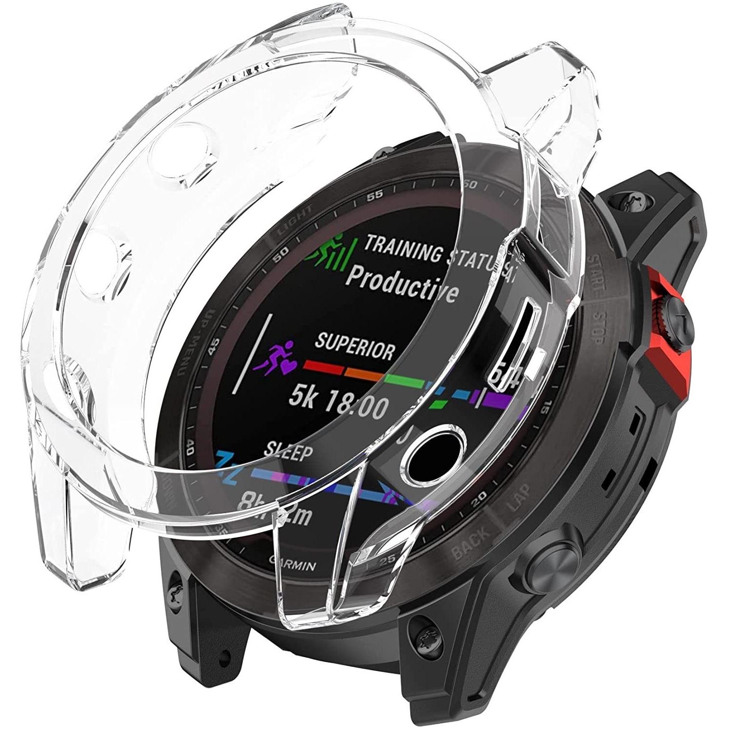 Strap-it TPU-Hülle (Silikon, fenix 7X), Uhrenarmband, Transparent