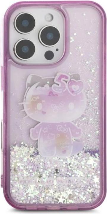 Image du produit Hello Kitty HKHCP16LL50PPU iPhone 16 Pro 6.3" fioletowy/purple Liquid Glitter 50TH Anniver (Apple iPhone 16 Pro)