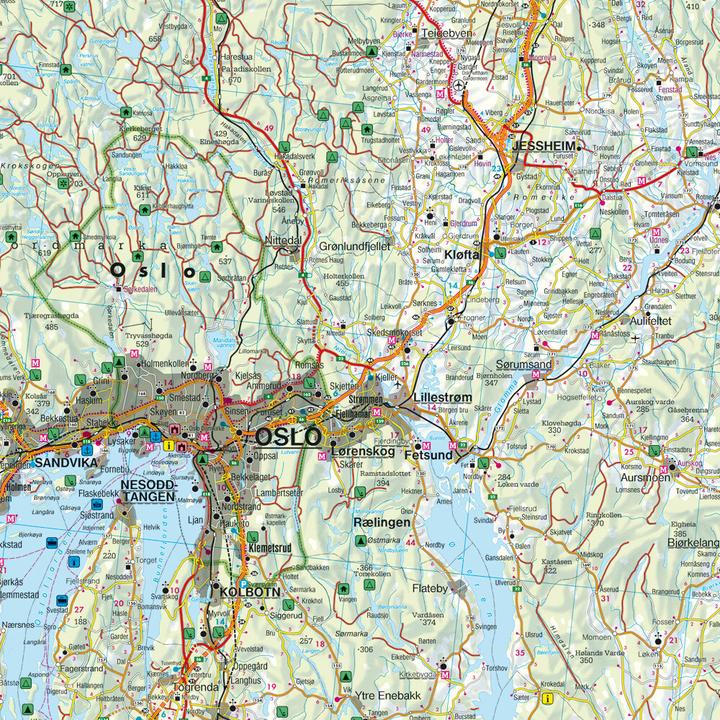 Actual product image Norway South, road and leisure map 1:250,000, freytag & berndt (freytag & berndt, German, Spanish, French, Norwegian, Czech, Dutch, Hungarian, Italian, English, Slovak)