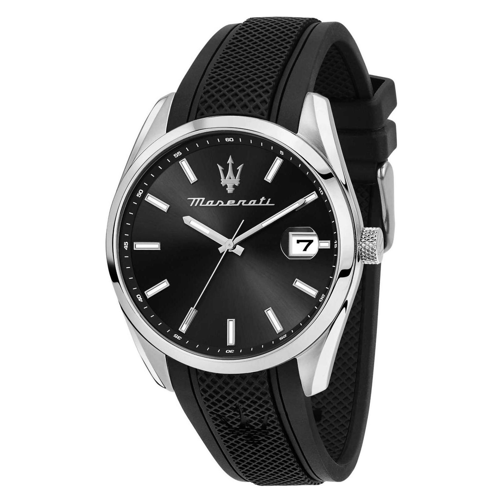 Maserati, Armbanduhr, Attrazione, Schwarz, (Analoguhr, 43 mm)