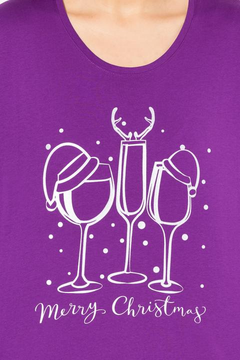 Produktbild Ulla Popken Weihnachtsshirt, Classic, Rundhals, Langarm (42, 44)