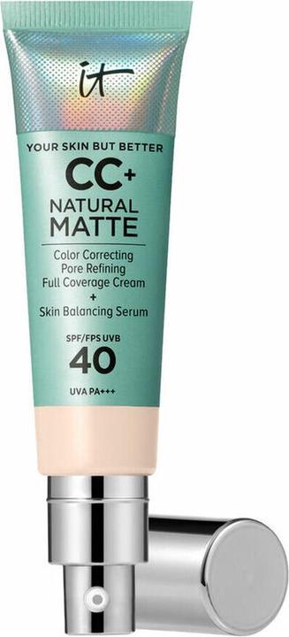 Image du produit It Cosmetics Cc Natural Matte Cream Makeup Spf 40 Fair Porcelain 32ml (Porcelaine équitable, 32 ml)