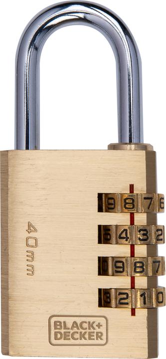 Actual product image Black & Decker Padlock 4 digit 40mm