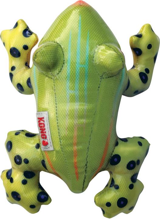 Immagine prodotto KONG Shieldz Tropics Frog M, 19 cm (Gioco da masticare per cani)