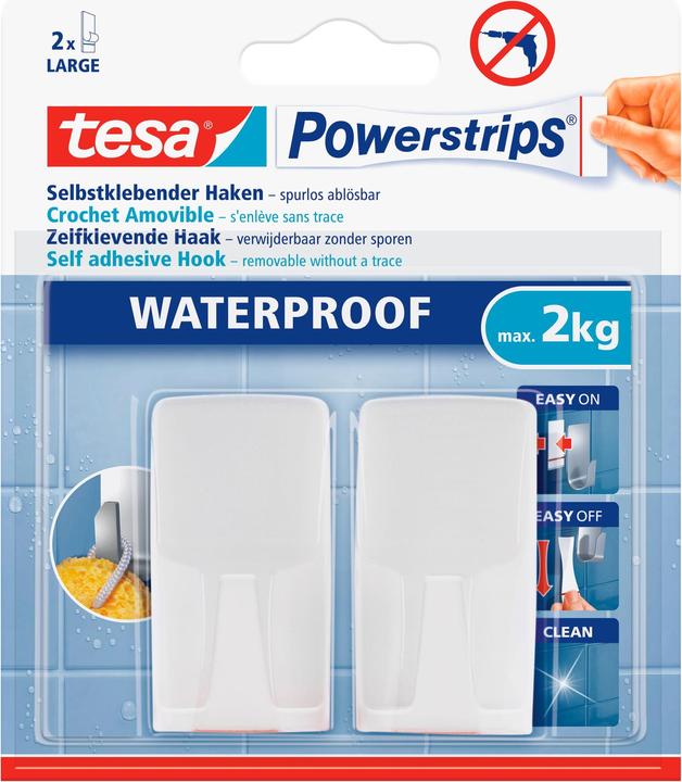 Produktbild tesa Powerstrips Waterproof Haken WAVE