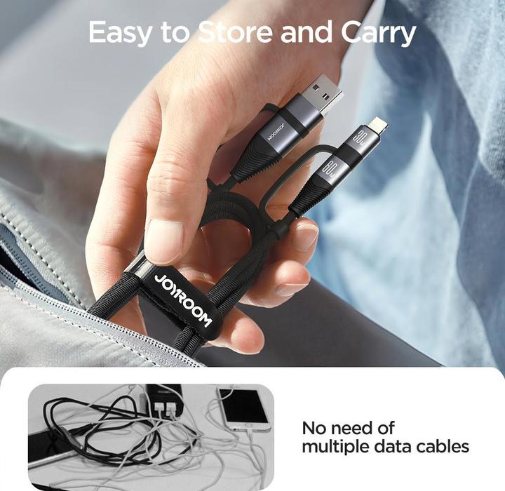 Produktbild Joyroom 4 in 1 Kabel (1.20 m, USB 3.0, 60 W)