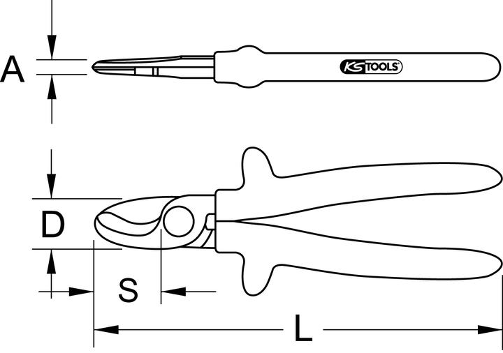 Image du produit KS Tools Coupe-câble 1000V à une main (215 mm)