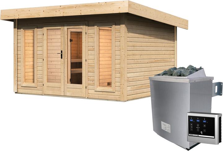 Image du produit Karibu Cabane de sauna Norbert accès d'angle (Contrôle externe de 9 KW)