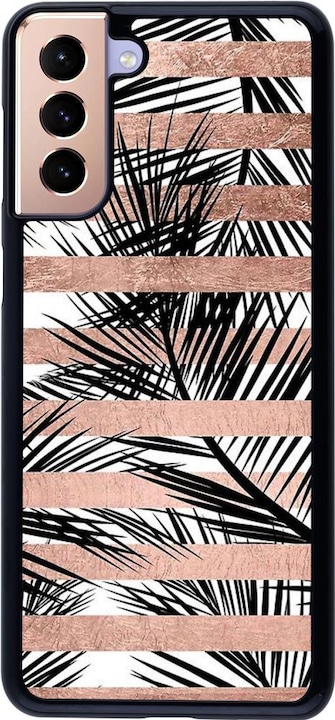 Produktbild PhoneLook Hülle Palm trees gold stripes (Samsung Galaxy S21+ 5G)