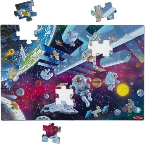 Actual product image Melissa & Doug Outer Space Glow-in-the-Dark Floor Puzzle (31010) (48 pieces)
