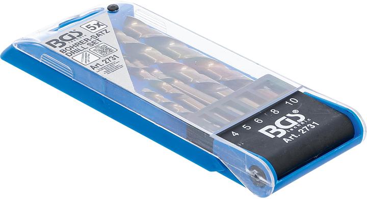 Actual product image BGS Drill Set | left cutting | 5 pcs. (4 - 5 - 6 - 8 - 10 mm)
