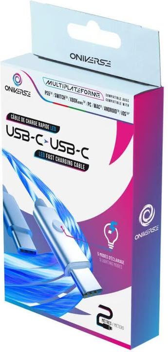 Image du produit Oniverse CABLE LED TYPE C -C 2 metres (1 m)