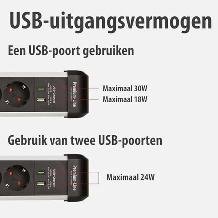 Produktbild Brennenstuhl 1391010620 Steckdosenleiste mit Schalter Silber-Schwarz Schutzkontakt 1 St. (6 x, CEE 7/3, 3 m)
