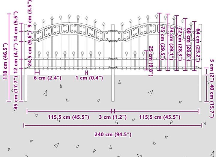 Produktbild vidaXL Gartenzaun