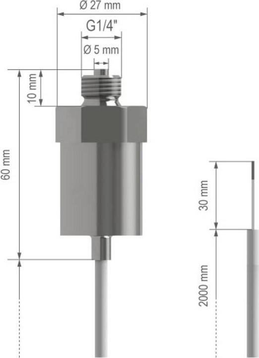 Produktbild B+B Thermo-Technik B + Technik Drucksensor 1 St. bar bis Kabel (Ø x L) 27 mm 53