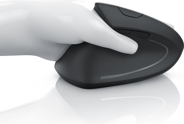 Immagine prodotto CSL mouse ergonomico, senza fili, mouse ottico senza fili verticale per mancini, contro il braccio del (Senza fili)