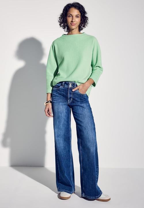 Actual product image Street One Two-Tone Structured Shirt with Three-Quarter Sleeves (46)