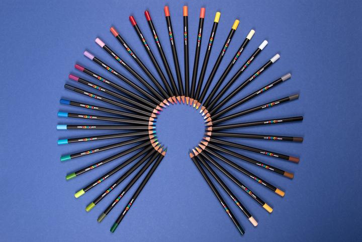 Actual product image Posca Pencil KPE-200 Artist's coloured pencils set of 36 assorted (Assorted, 36 x)