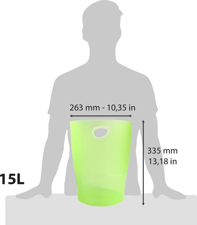 Produktbild Exacompta Ecobin apfelgrün transluzent (15 l)