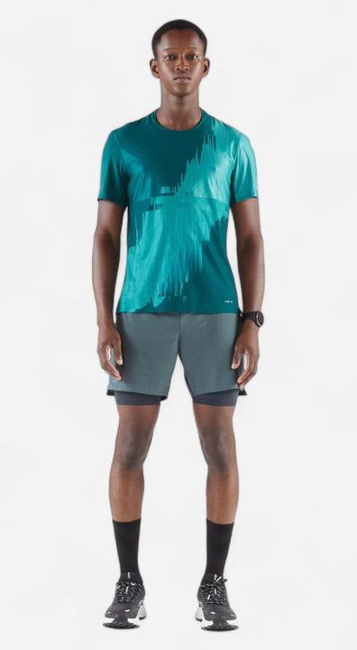 Immagine prodotto Kiprun Men's Trail Running Long-Distance Shorts 2in1-Kiprun Run Ultra 900-Green (S)
