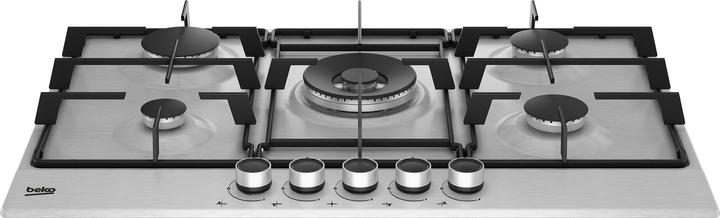 Actual product image Beko HIAW75223SXE Hob Stainless steel Built-in 75 cm Gas 5 Cooker(s)