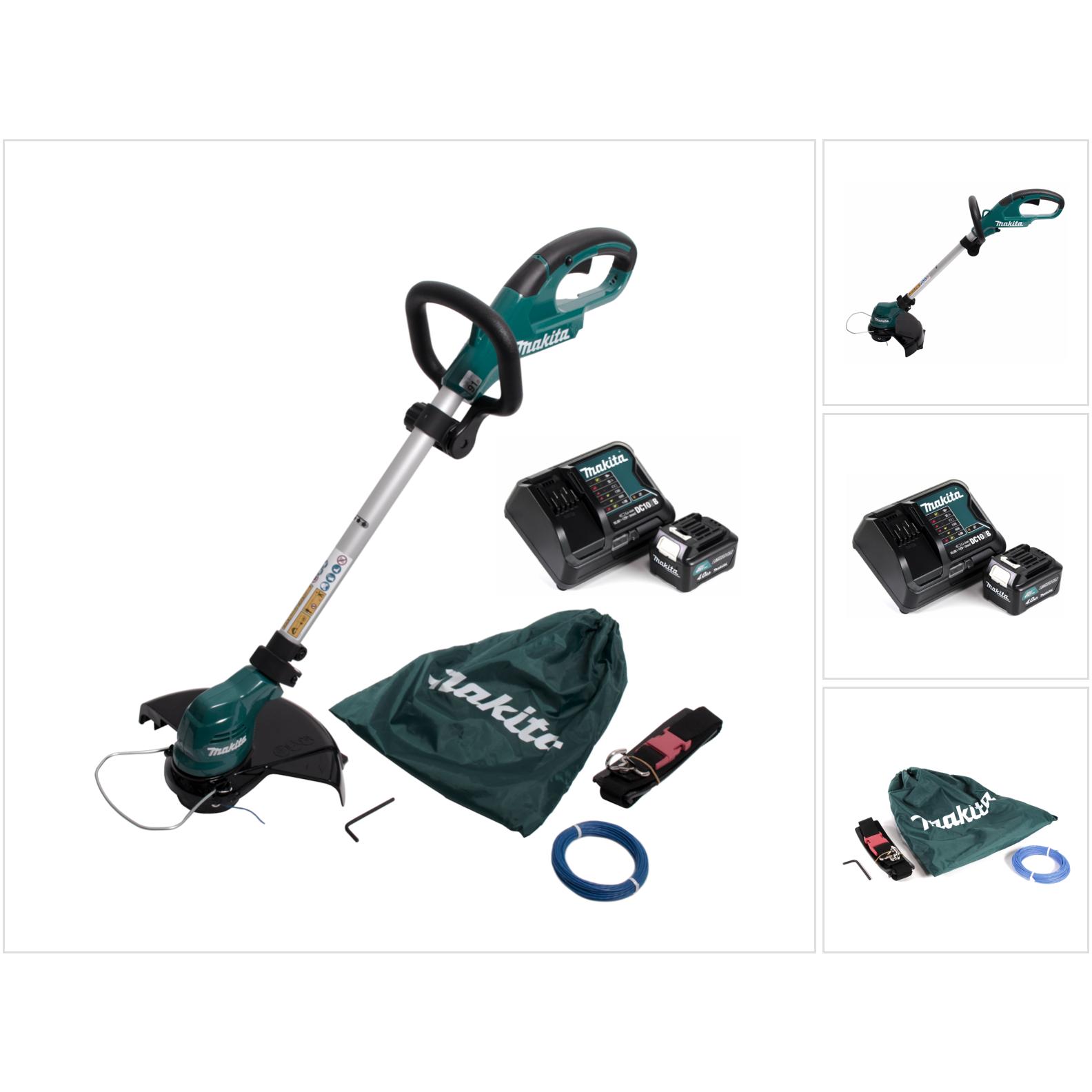 Makita, Decespugliatore, UR 100 DSM1 tagliabordi a batteria 10,8V + 1x batteria 4,0Ah + caricabatterie + 1x testina di (Filo di taglio)