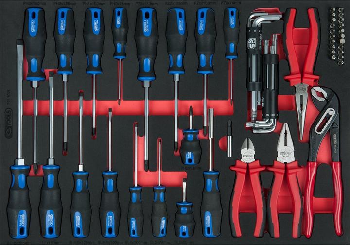 Actual product image KS Tools Pliers and screwdriver set, 59 pieces, insert whole thrust surface